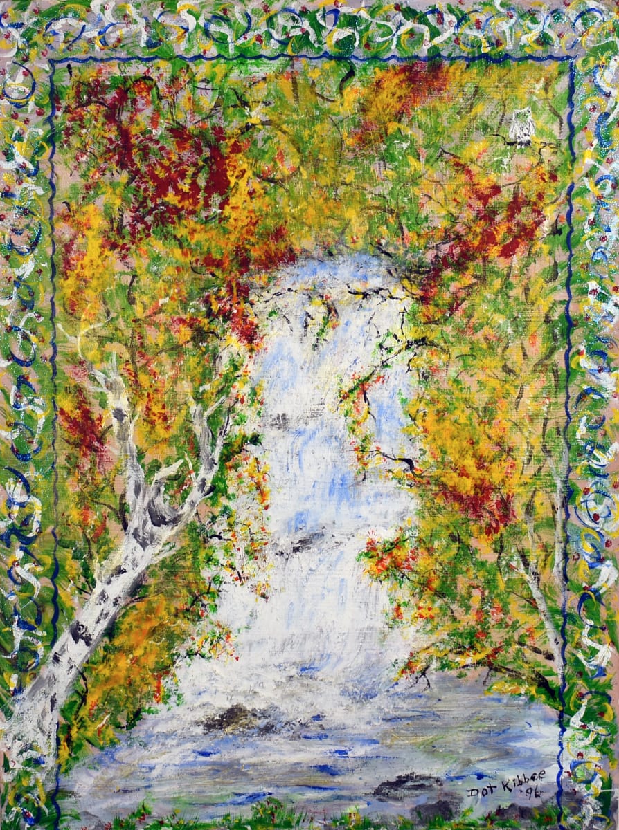 Vermont Fall Foliage & Waterfalls & White Birches by Dot Kibbee 