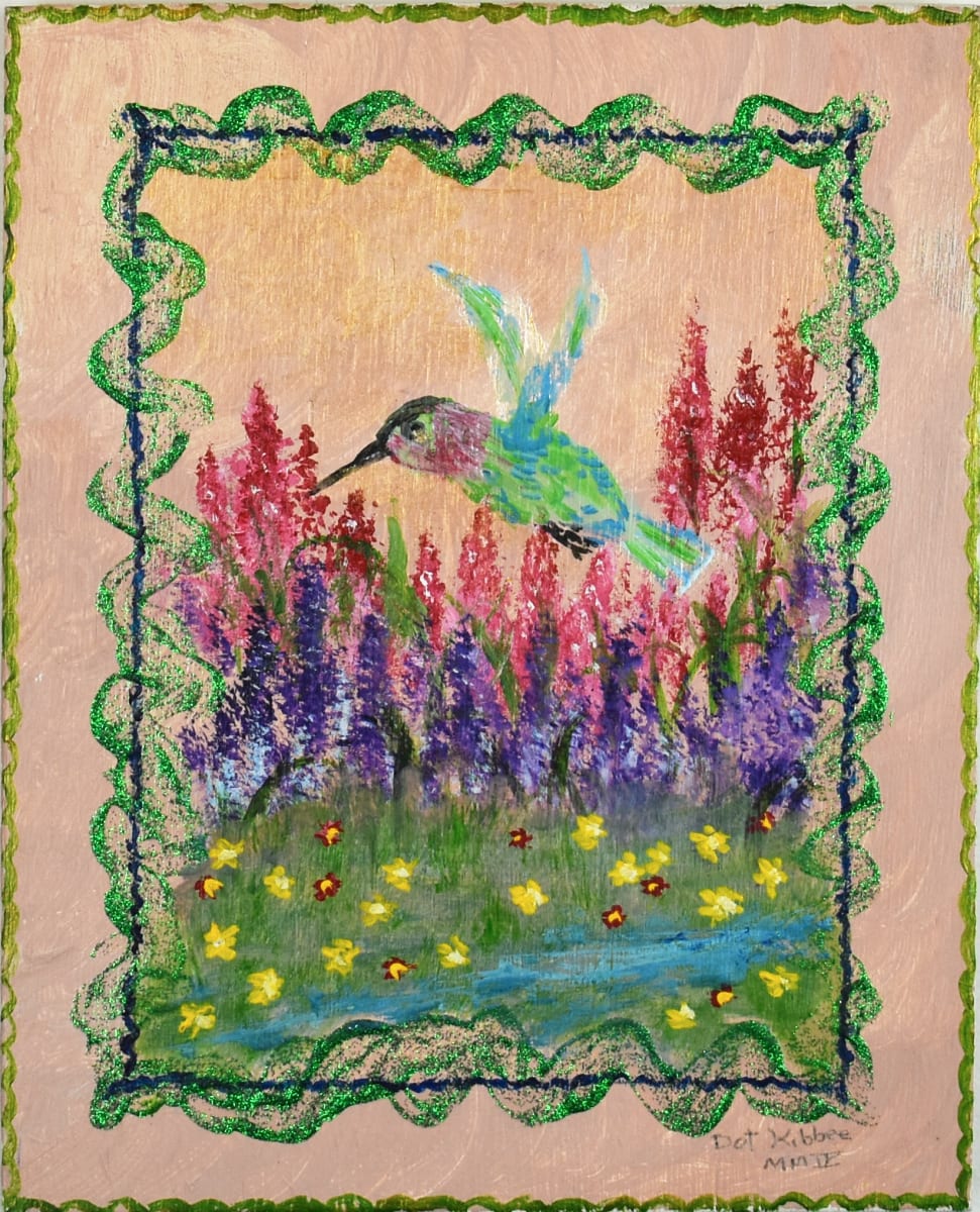 "Joy" "Hummingbird Hunting for a Drink" by Dot Kibbee 
