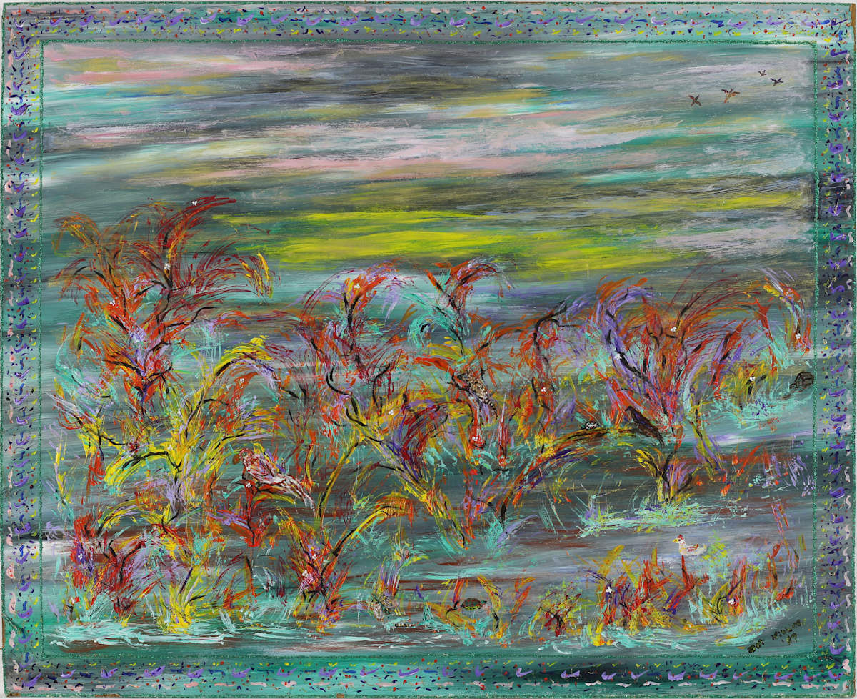 Friends of the Swamp-land at Sunset by Dot Kibbee, Image 1.