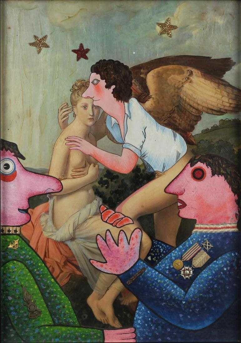 Amour e Psyché (1970) by Enrico Baj 