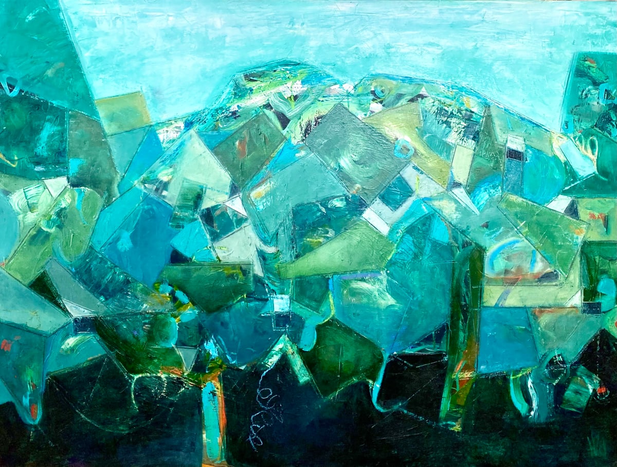 Approaching Winter (Trees & Mountains by Theresa Vandenberg Donche 