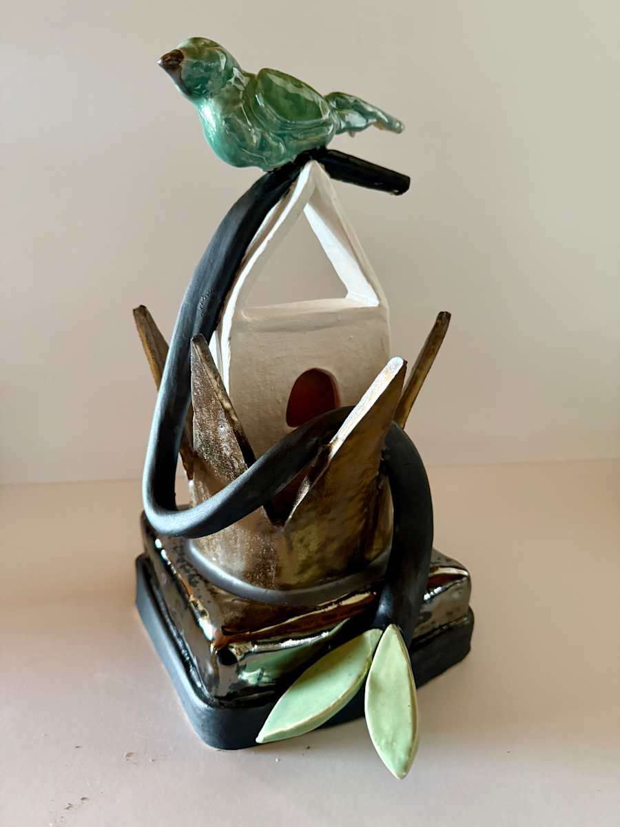 Bird with Golden Beak by Theresa Vandenberg Donche 