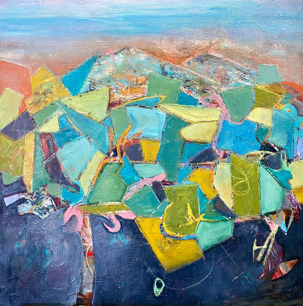 Dawn (Tree & Mountains by Theresa Vandenberg Donche 