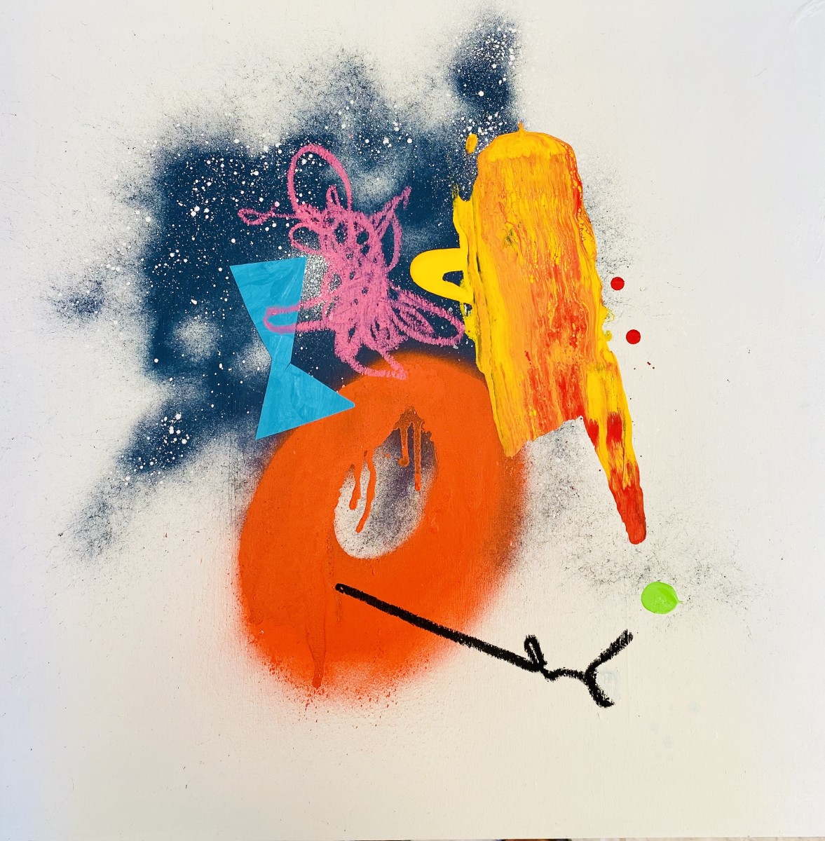 Don't look at the green dot! by Theresa Vandenberg Donche 