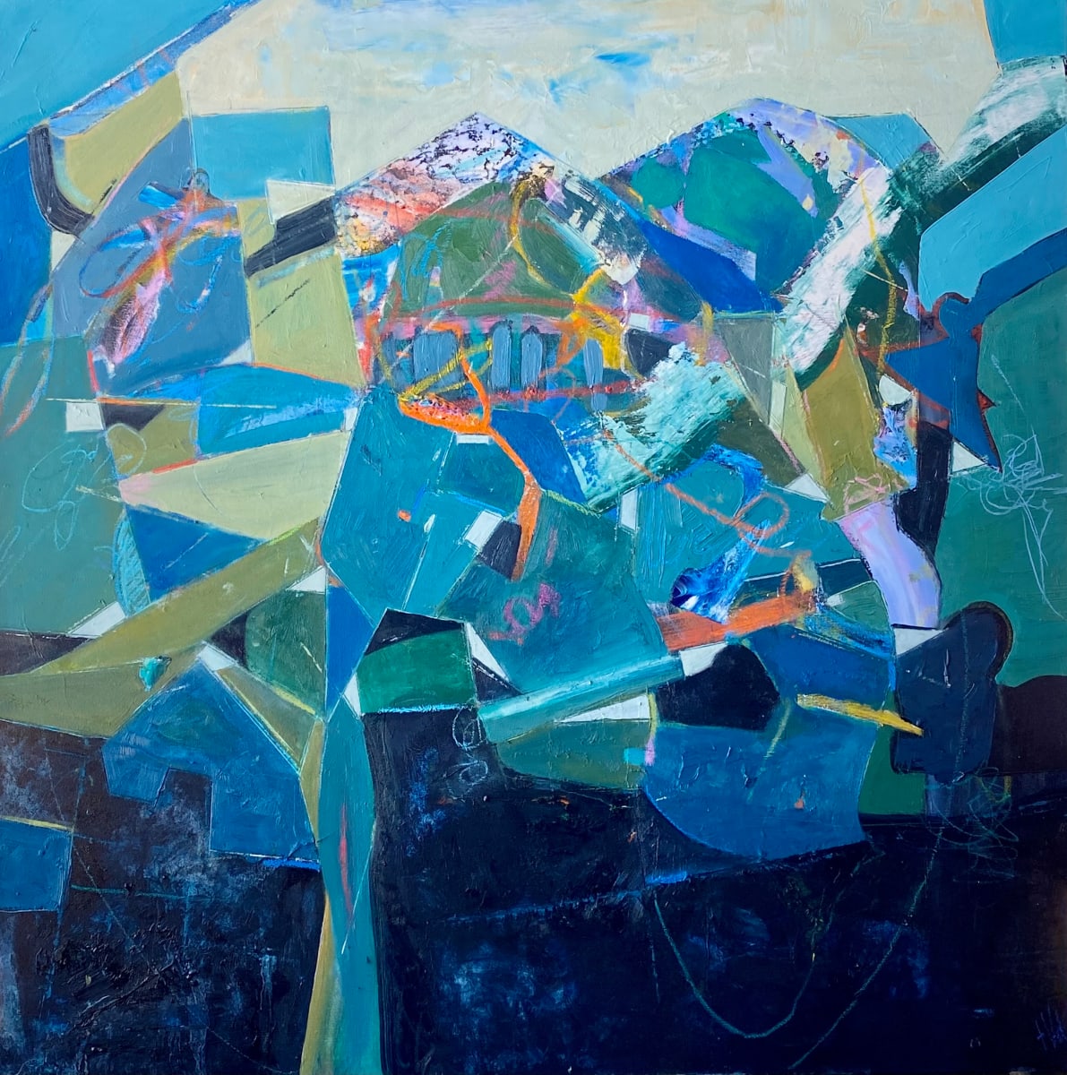 View (Tree & Mountains by Theresa Vandenberg Donche, Image 3.
