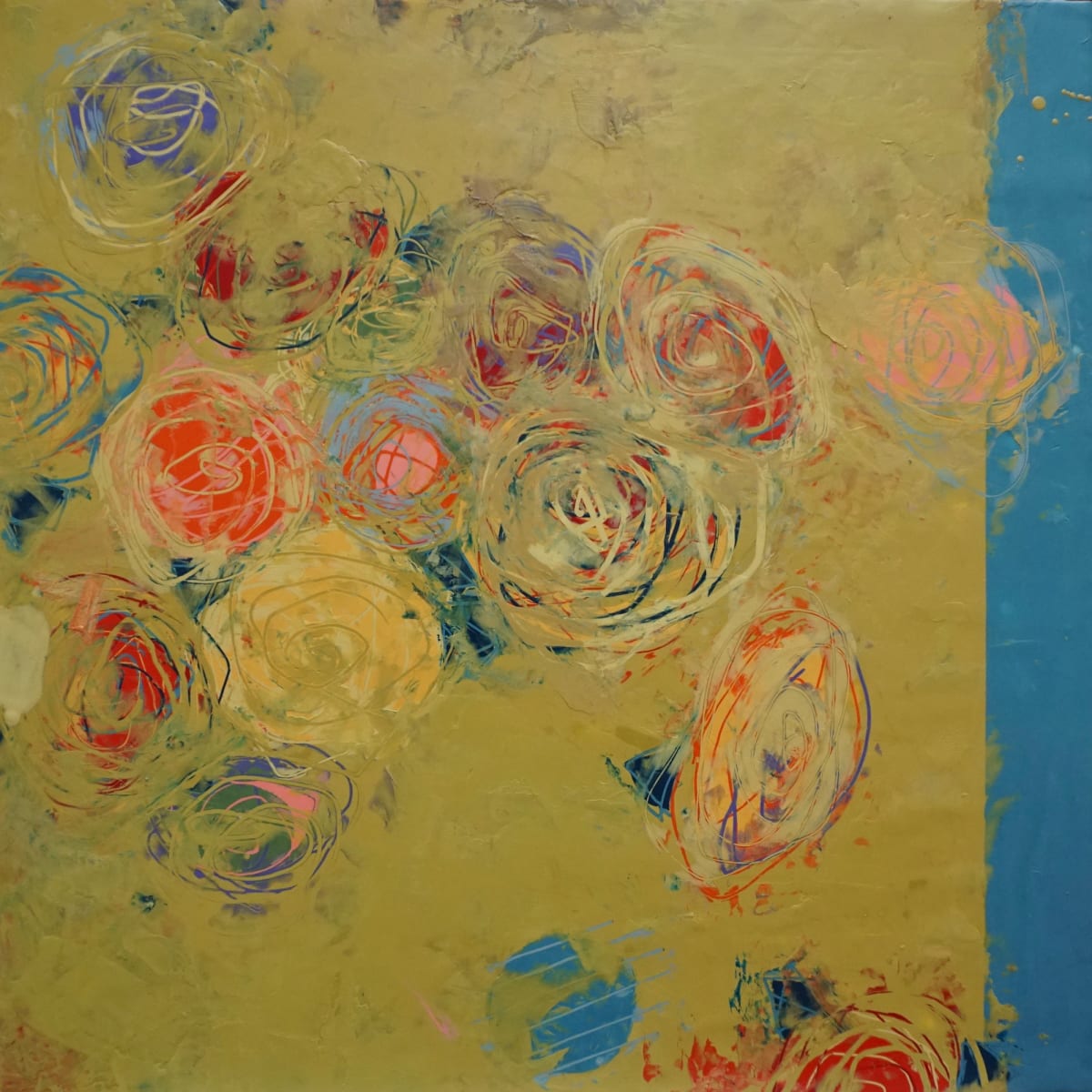 Atmosphere of Hope  Image: 30" x 30", encaustic on  panel, 2020