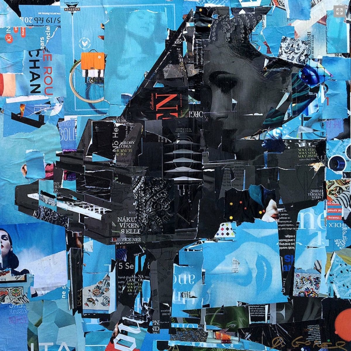 Fierce Music Blue by Derek Gores by Derek Gores Gallery 