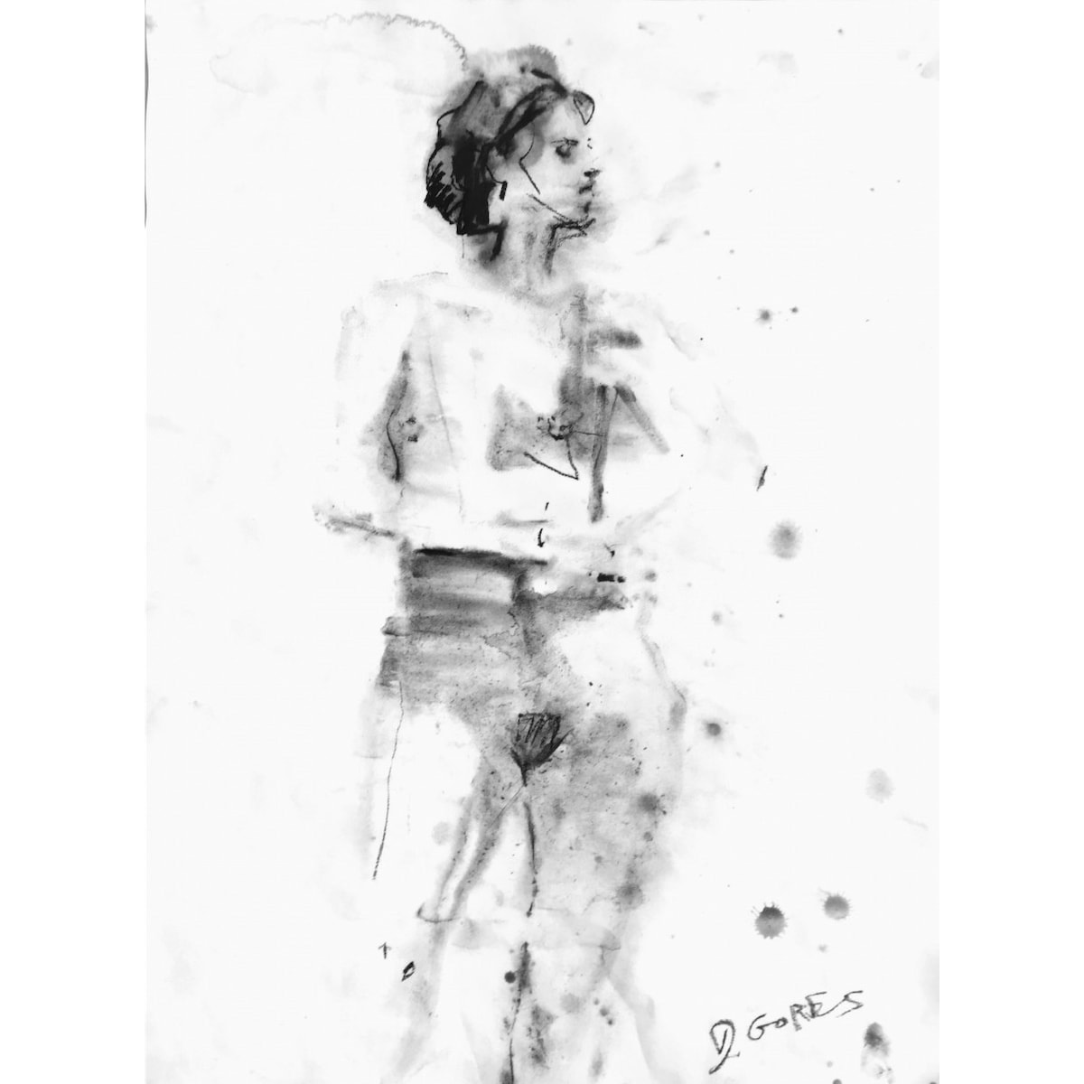 Figure Drawing 21 by Derek Gores by Derek Gores Gallery 