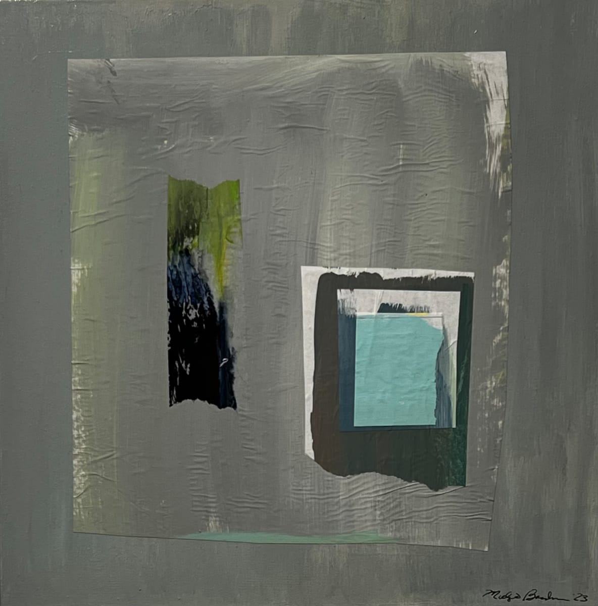 Rothko Green/Grey by Midge Baudouin by Derek Gores Gallery 