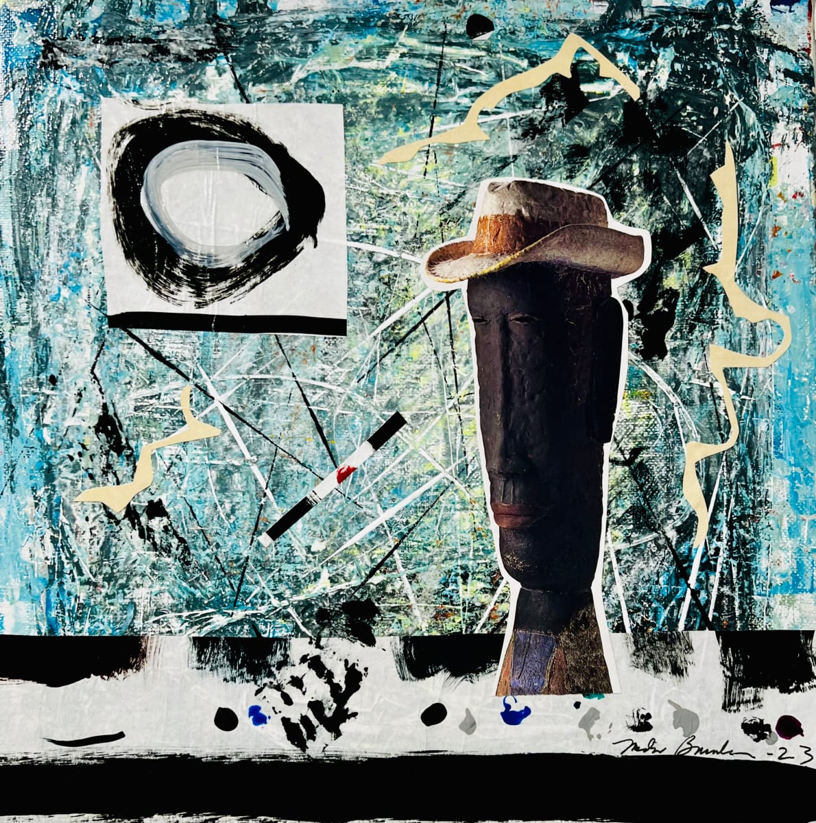 Man in Hat by Midge Baudouin by Derek Gores Gallery 