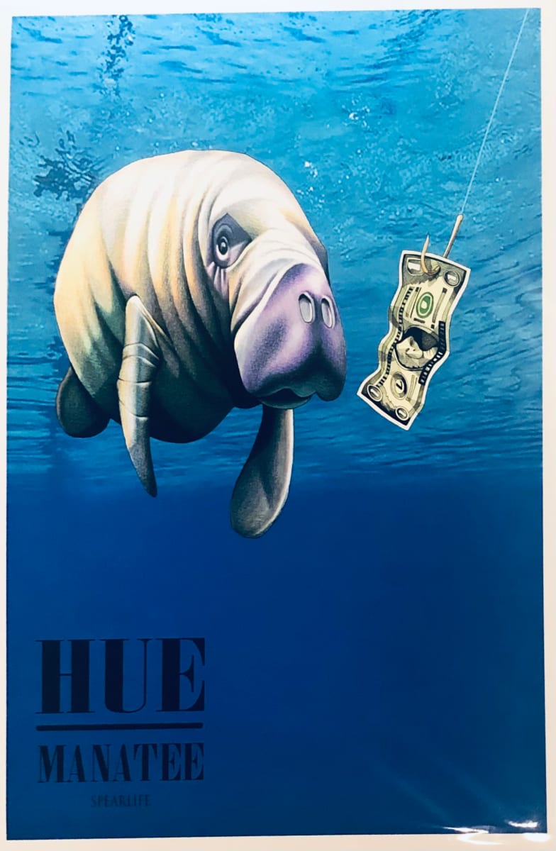 Nevermind Hue Manatee Paper Print by Andrew Spear by Derek Gores Gallery 