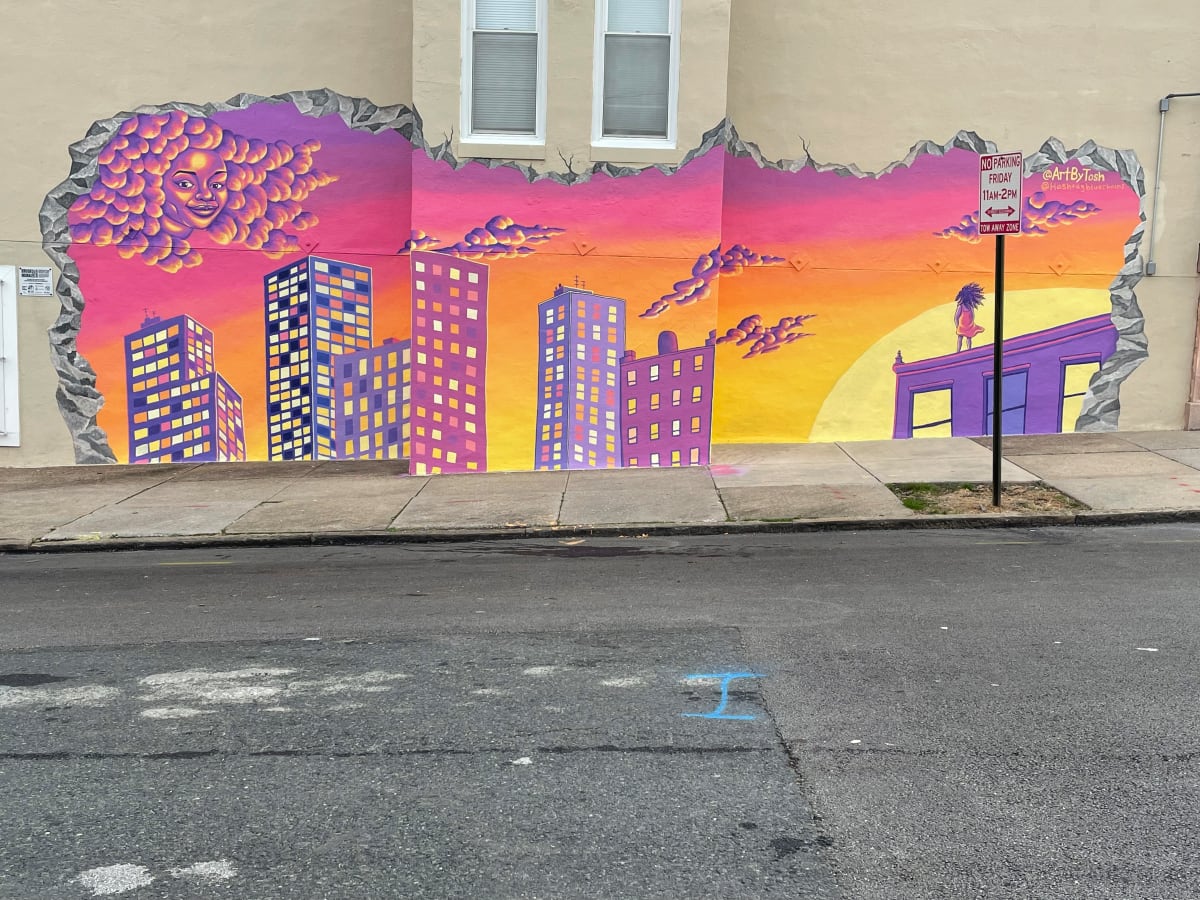 1735 Guilford Avenue (Baltimore, MD) in Collaboration with Latosha Maddox for Brush Mural Fest 2023 by Catherine Mapp 