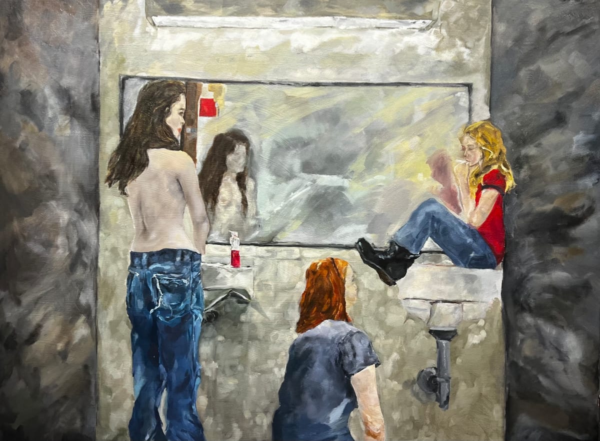 Teenage Bathroom Break by Liv Amiri 