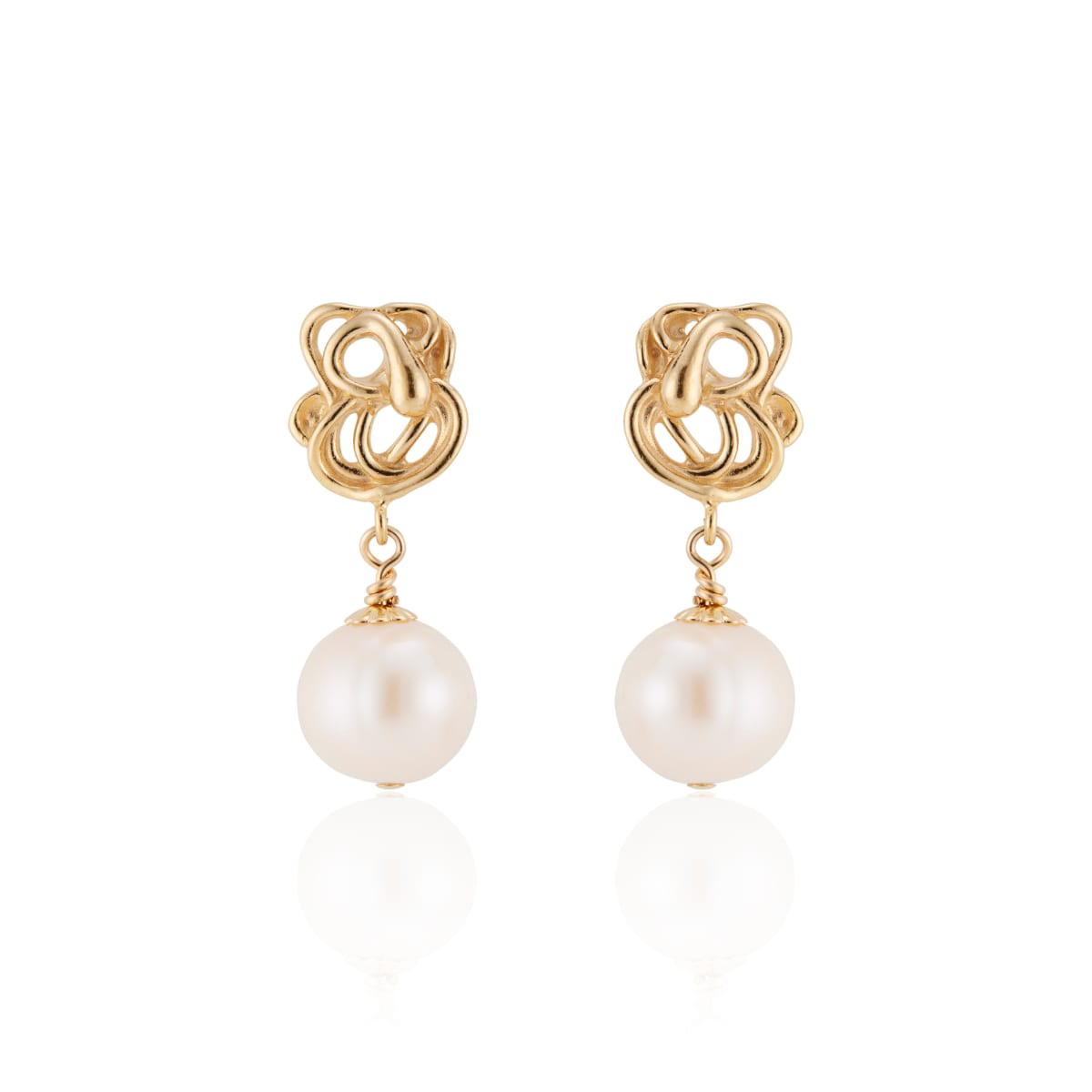 La Mer Pearl Drop Earrings by Petit Anjou 