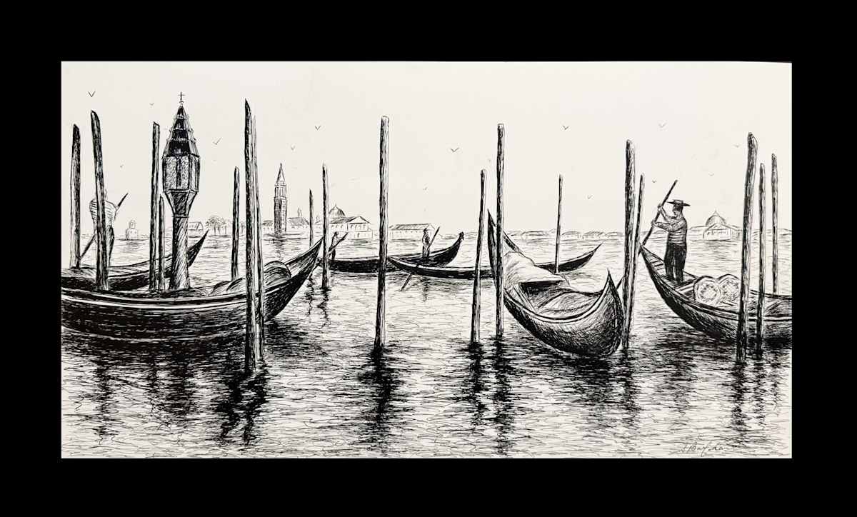 Gondola at Piazza San Marco by Ed Barfatani, Image 1.