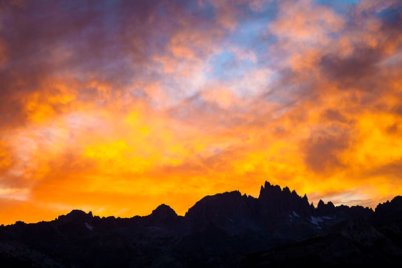 Sunset at Mammoth Lakes by Debra Behr 