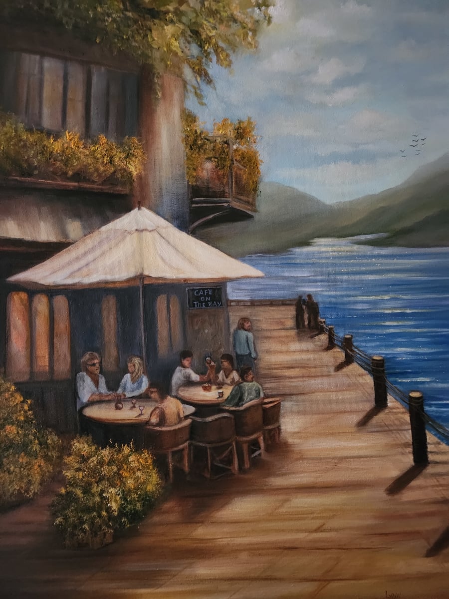 Cafe on the Bay by Linda Beu 