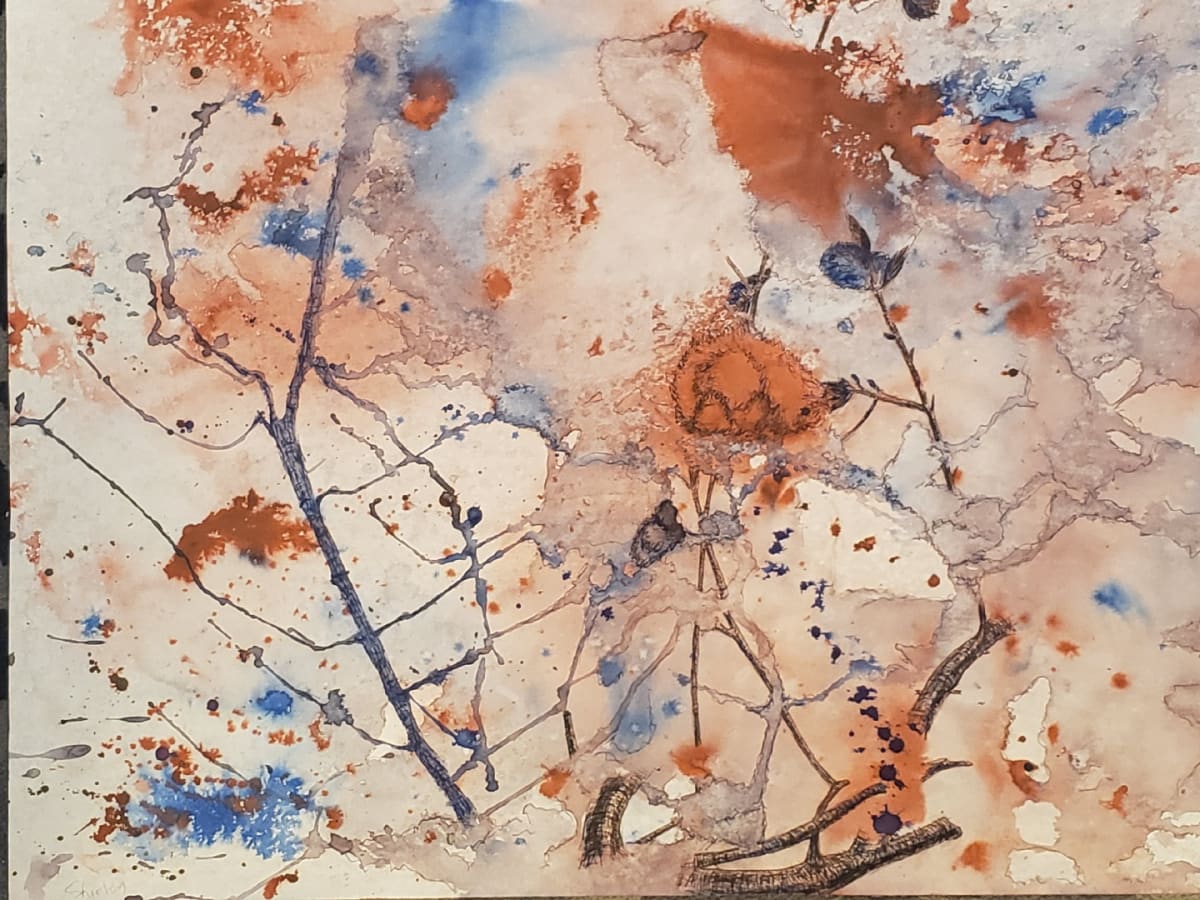 Birds on Flowering Plant by Shirley Birosik, Image 14.