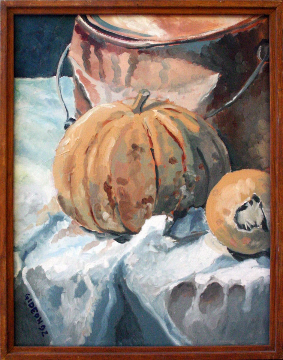 Still Life with Gourds and Paint Can by Gideon Cohn 