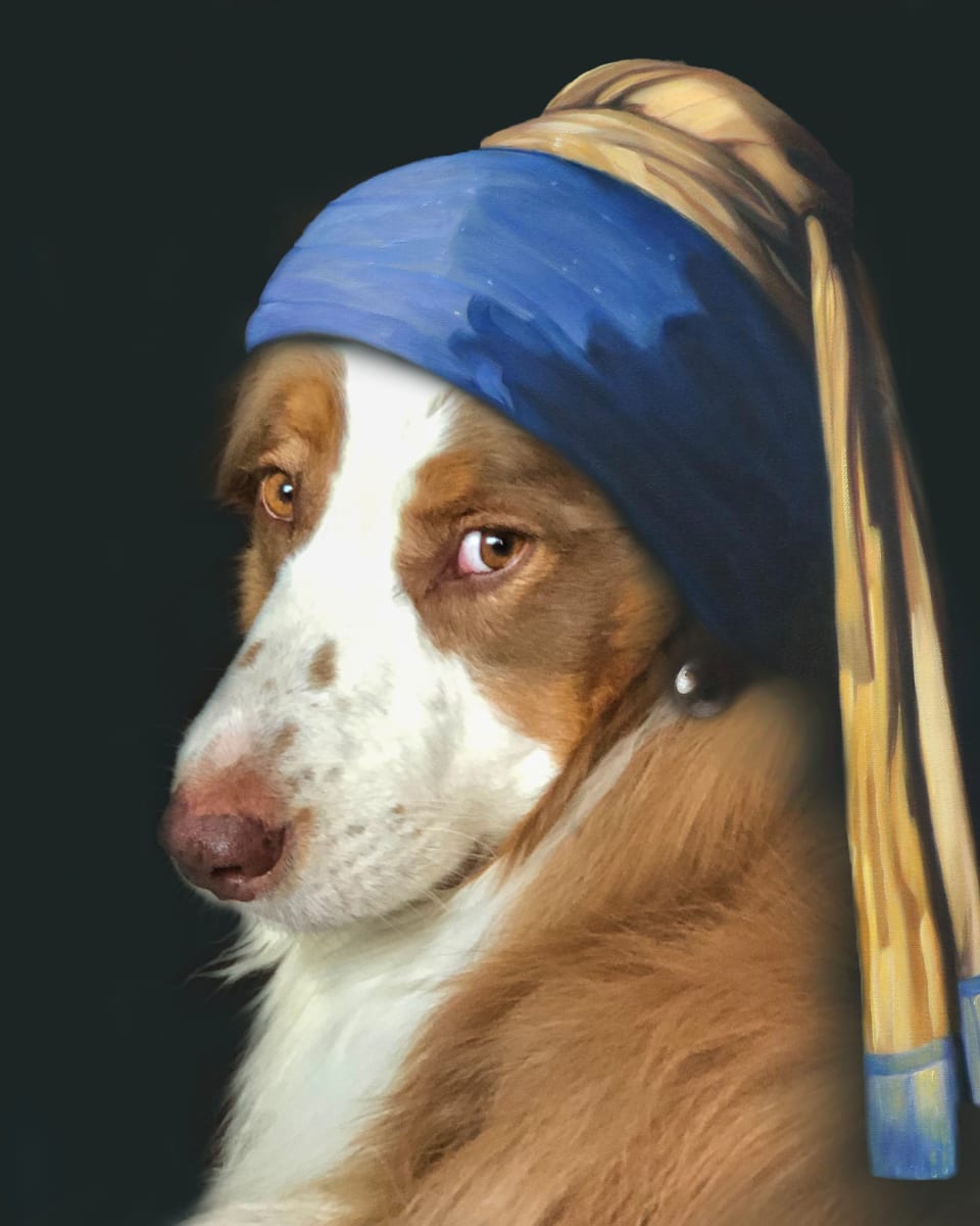 Toby with a Pearl Earring by Susan Coppock 