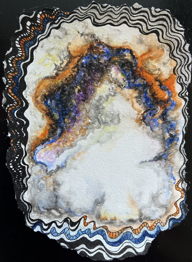 Study in Orange and Blue by Valerie Downs 