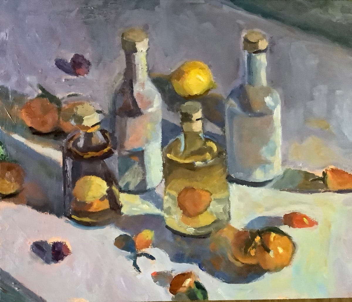 Still Life with Glass Bottles by Deborah Fitzpatrick 