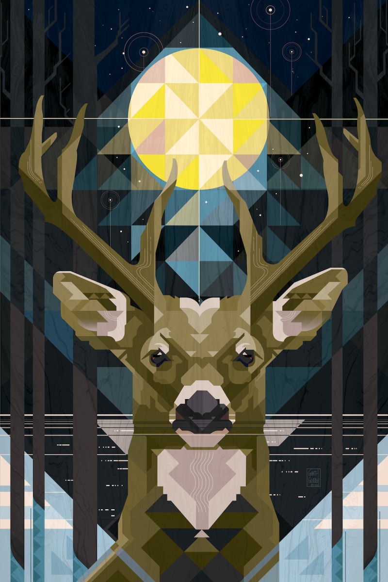 Silent Night Stag by Garth Glazier 