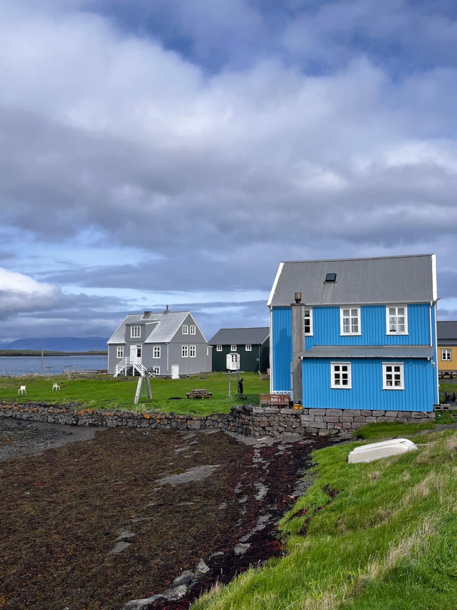 Blue House on Flatey Island by Kelly Graham 