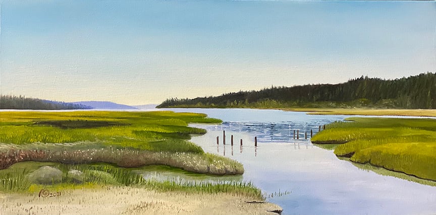 Winter Light, Union River Estuary by Rose Guastella 