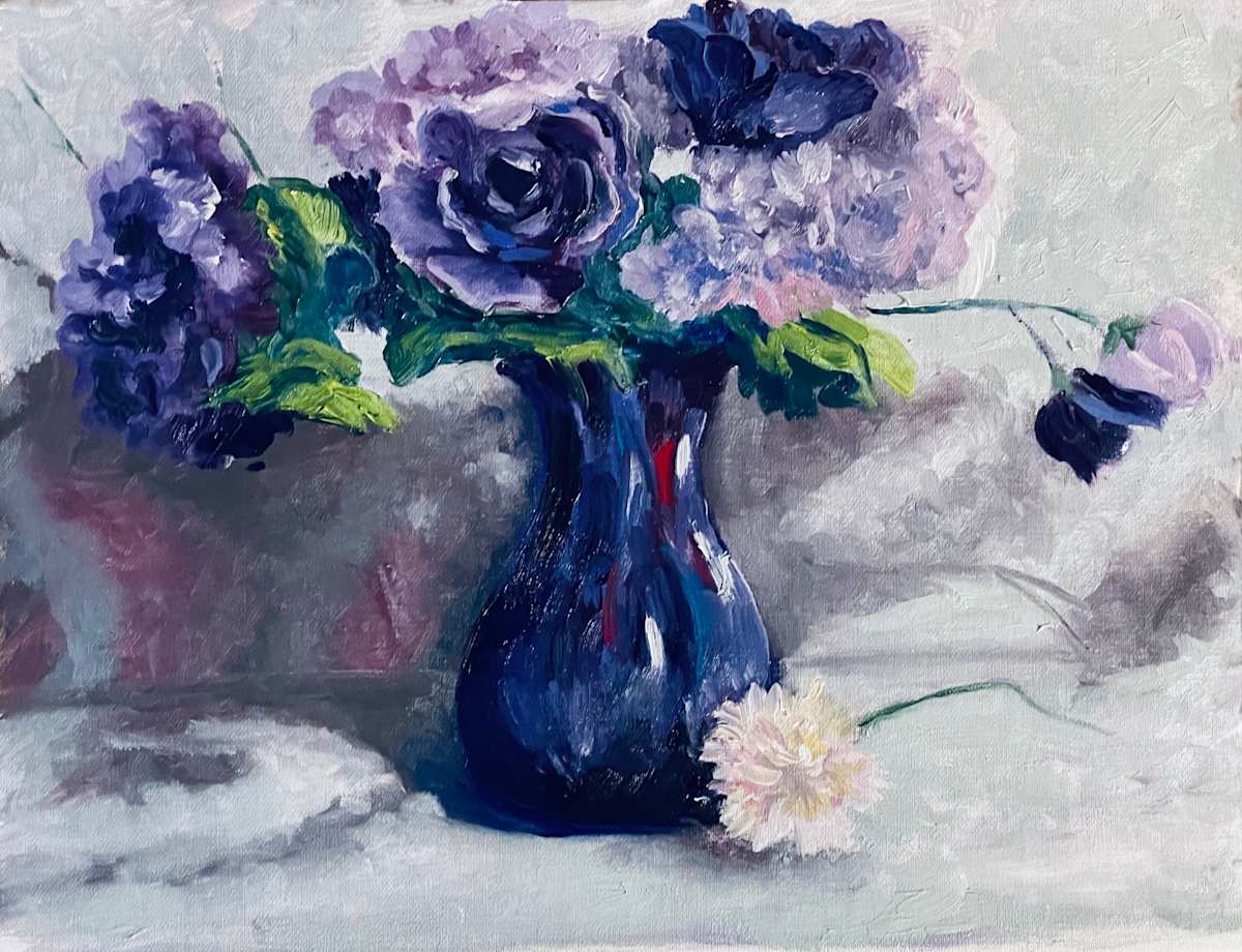 Purple Roses by Phyllis Gunderson 