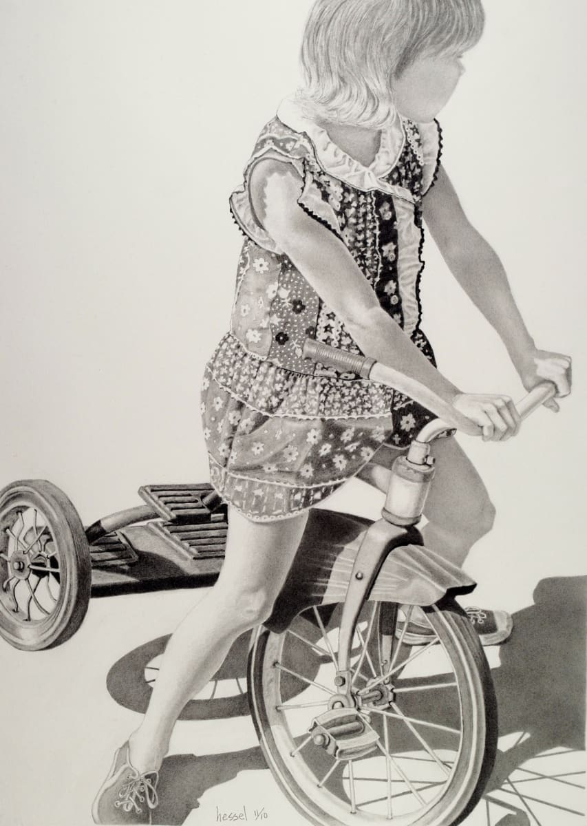 Girl on a Tricycle by Tom Hessel 