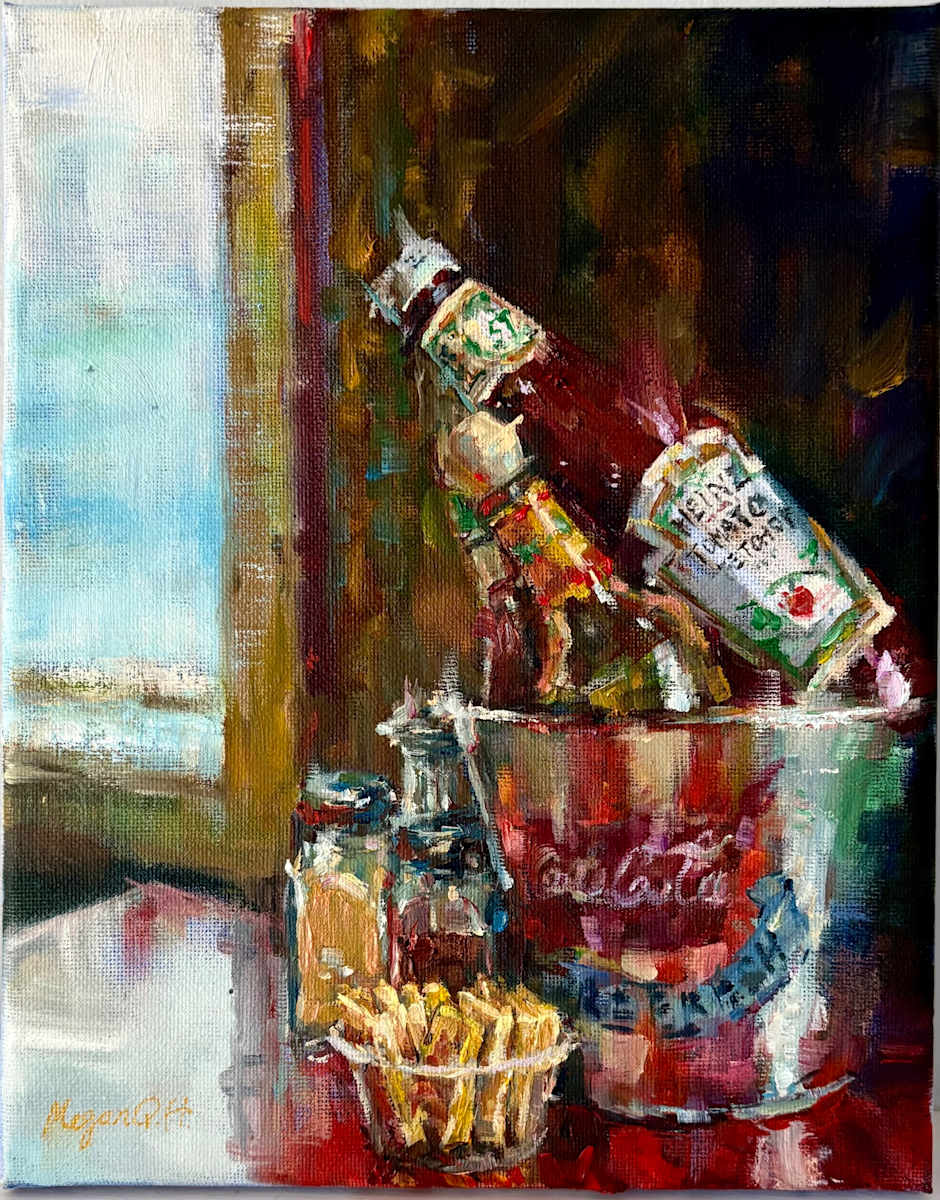 On the Red Table by Megan Hills 