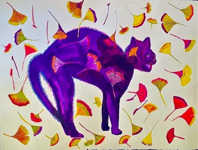 Purple Cat by Maricruz Huerta 