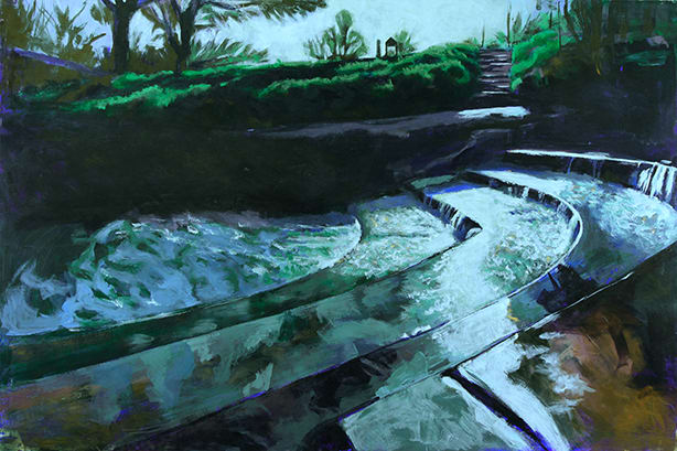 Waterfall Leaves by Aaron Krone 