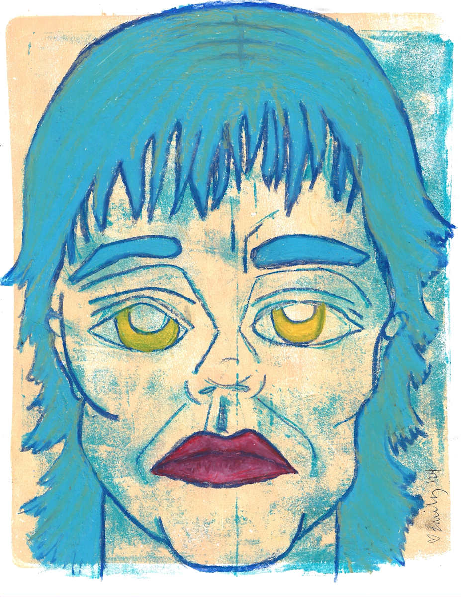 Blue Haired Girl by Emily Landberg 