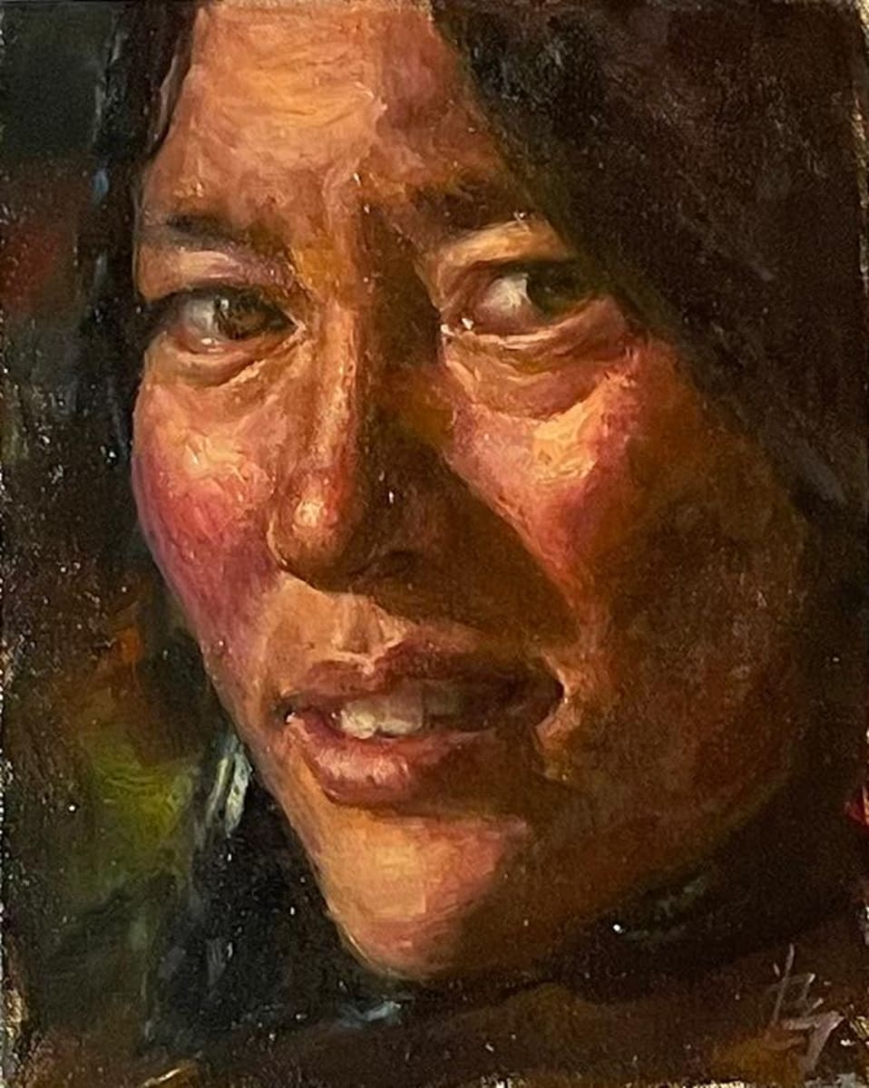 Tibetan Woman by Weizhen Liang 