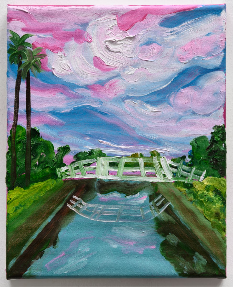 Venice Canal with Bubblegum Pink Clouds by Susan Lizotte 