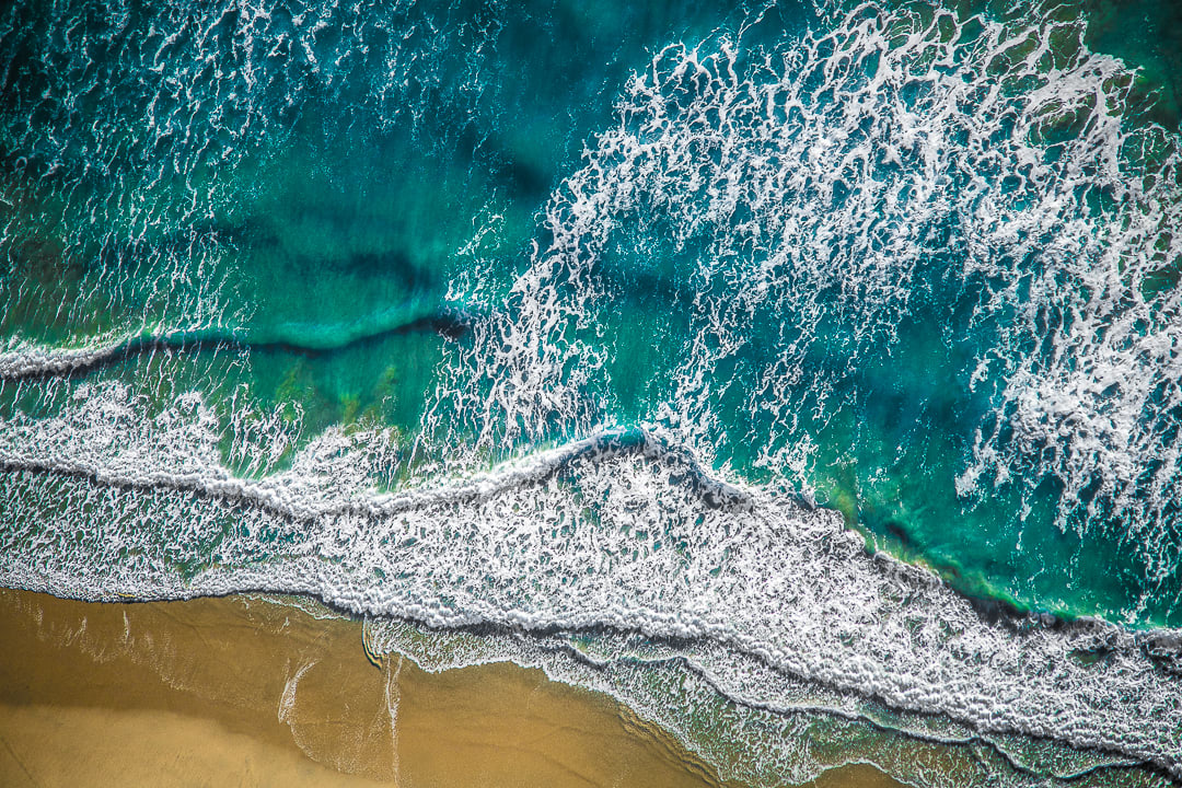 Blue Ocean Waves by Nathaniel Lowell 