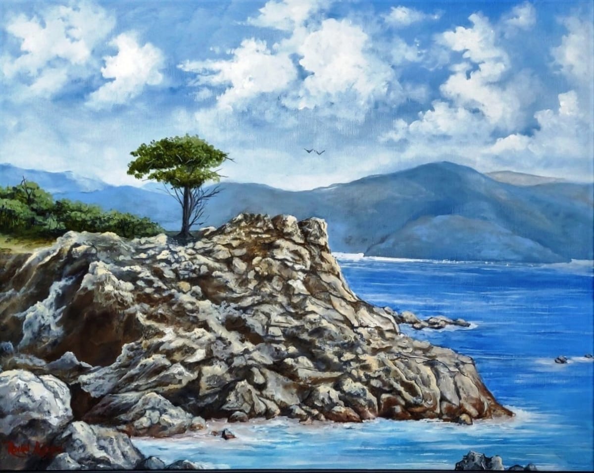 Lone Cypress Tree by Ronald Lunn 