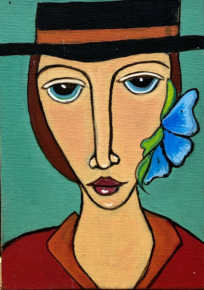 Woman in Hat by Lynne Mizera 