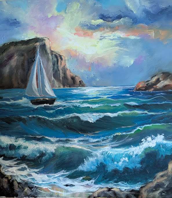 Racing the Waves by Elaine Mancarti, Image 1.