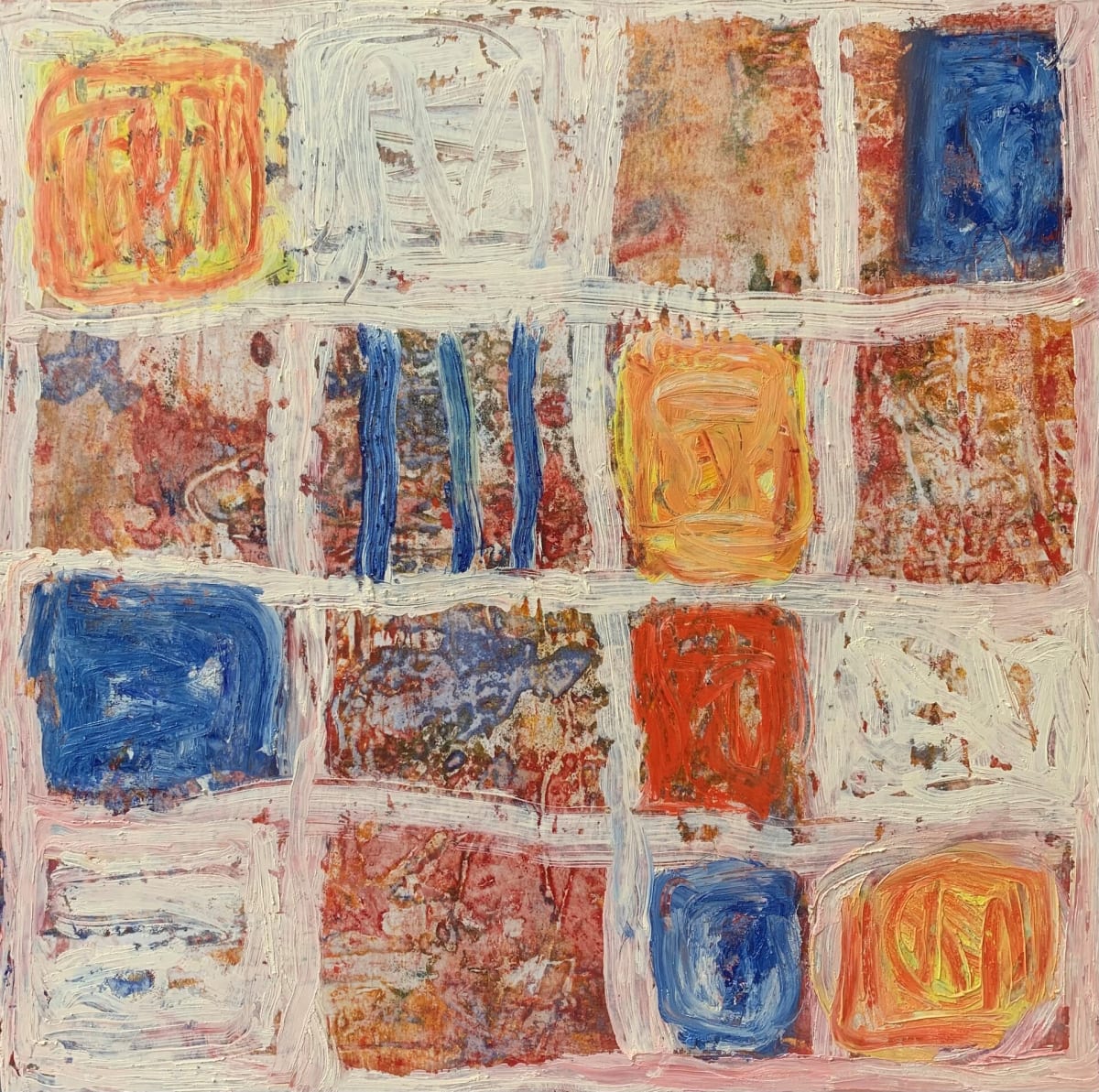 Orange Blue Grid by Mimi McCallum, Image 8.