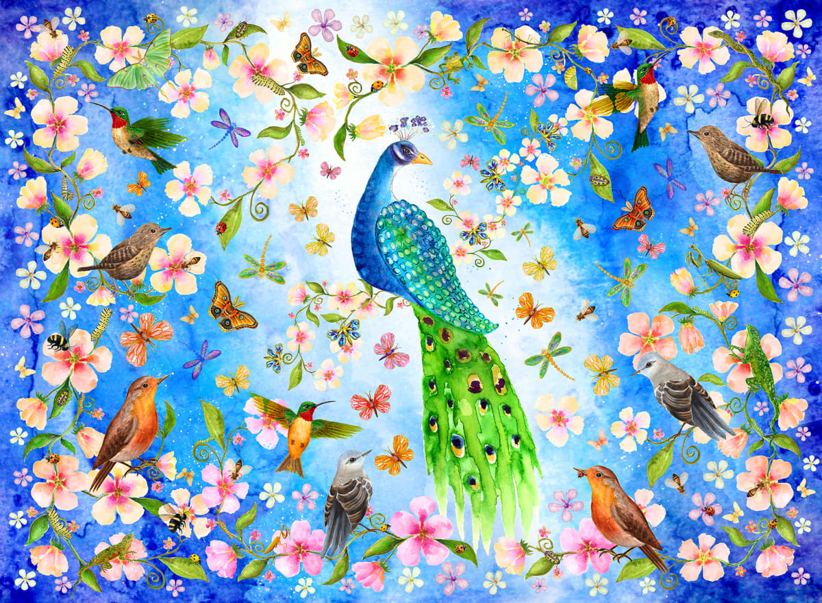 Peacock in Blue by Stacy Moore 