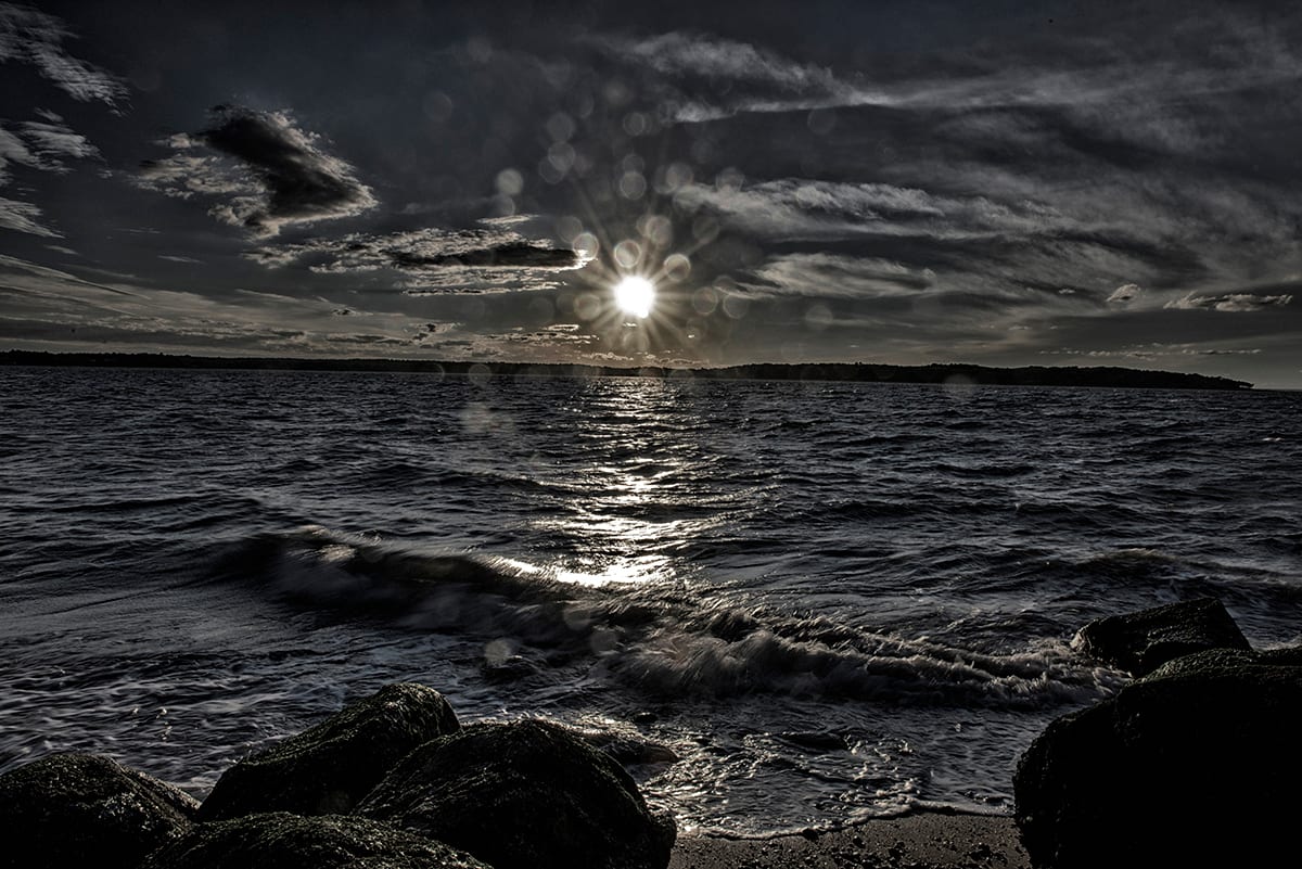 Sunset Waves at Eaton's Neck by Harold Naideau 