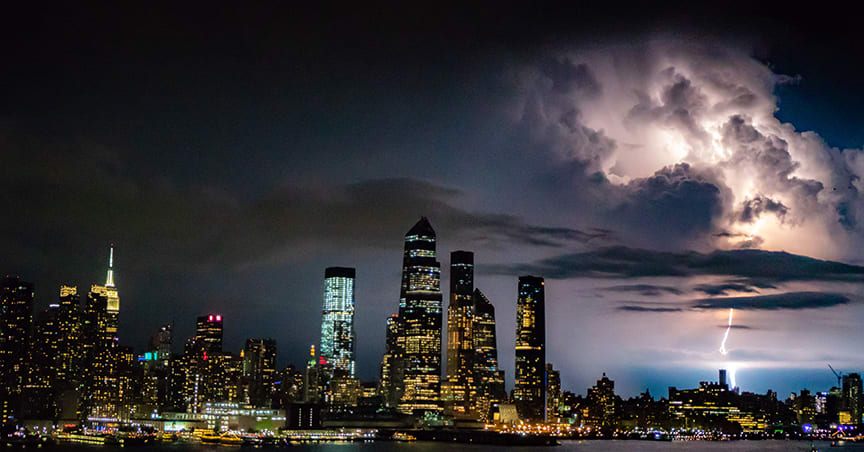 Thor Arrives in NYC by Michael Pang 