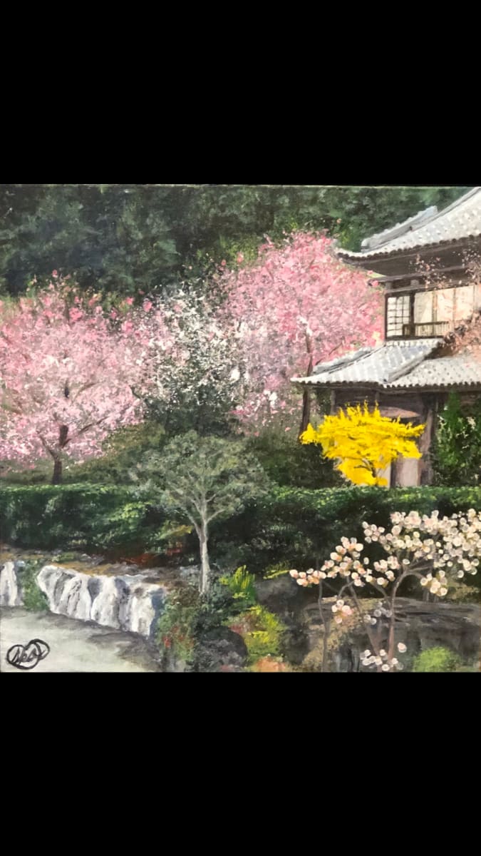 Japanese Garden in Spring by Iko Prochal 