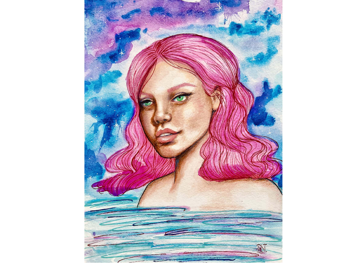 Magenta Waves by Nyoka Reed 