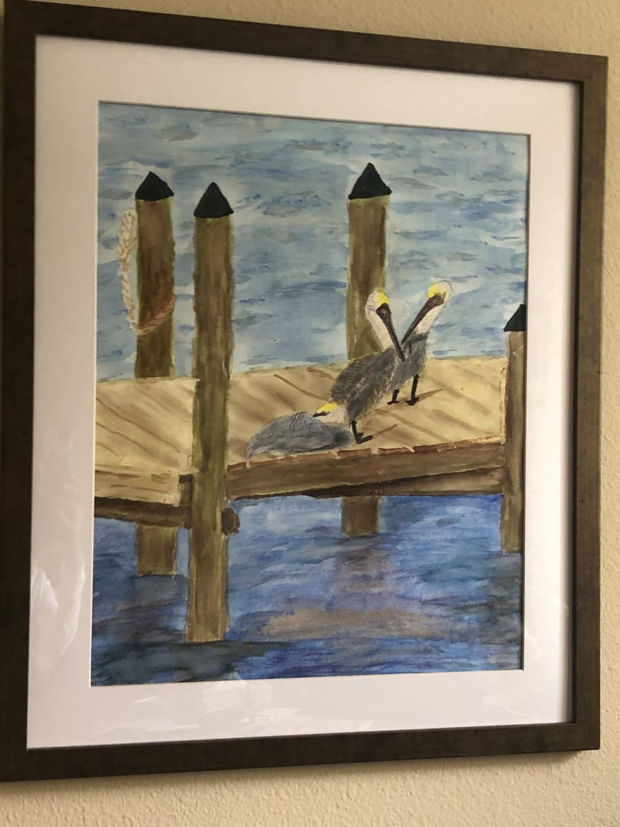 Pelicans Gossiping by Renu Saxena 