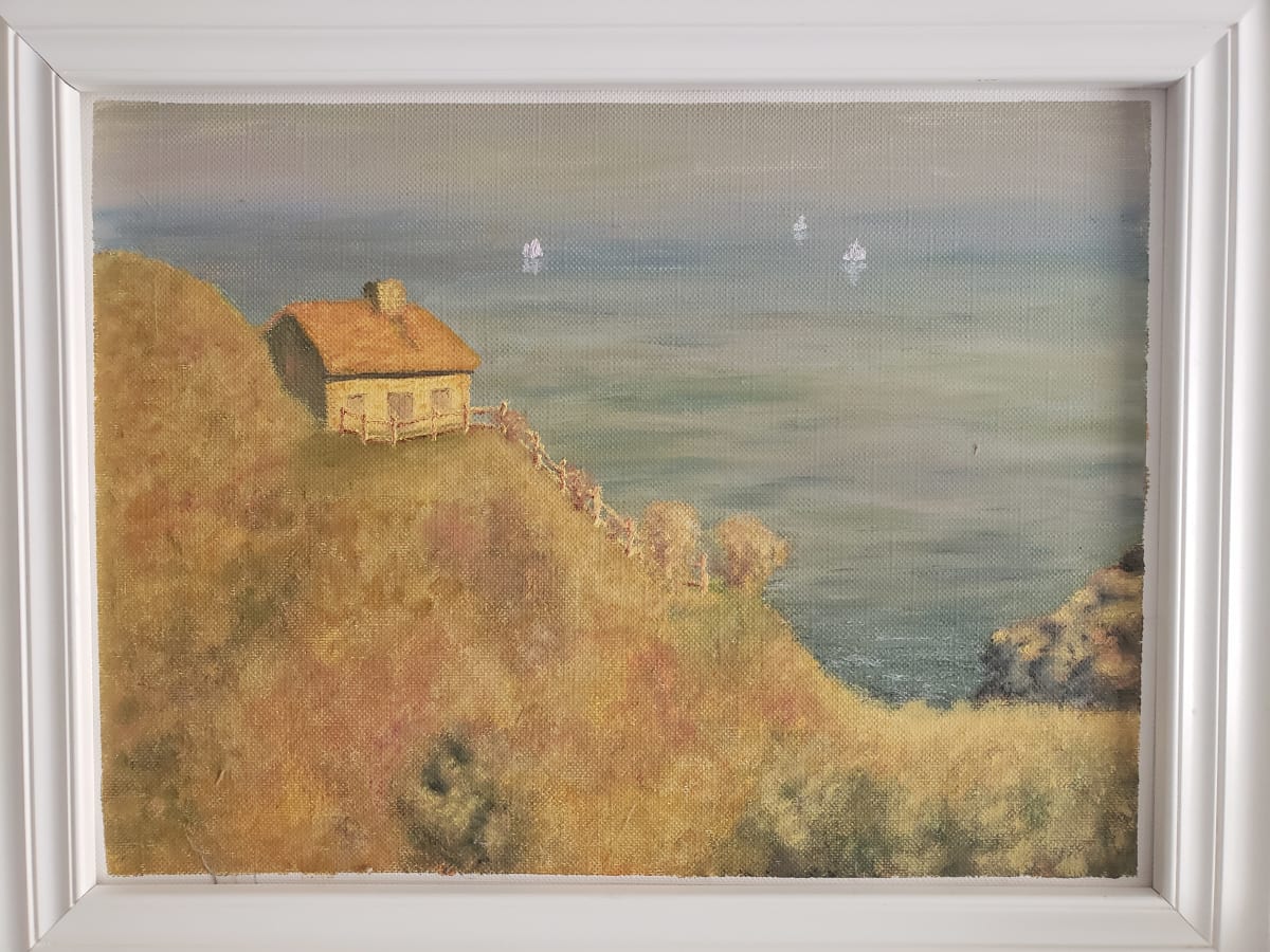 My Interpretation of Monet's "The Douanier's Cottage at Varengeville" by Shirley A. Birosik 