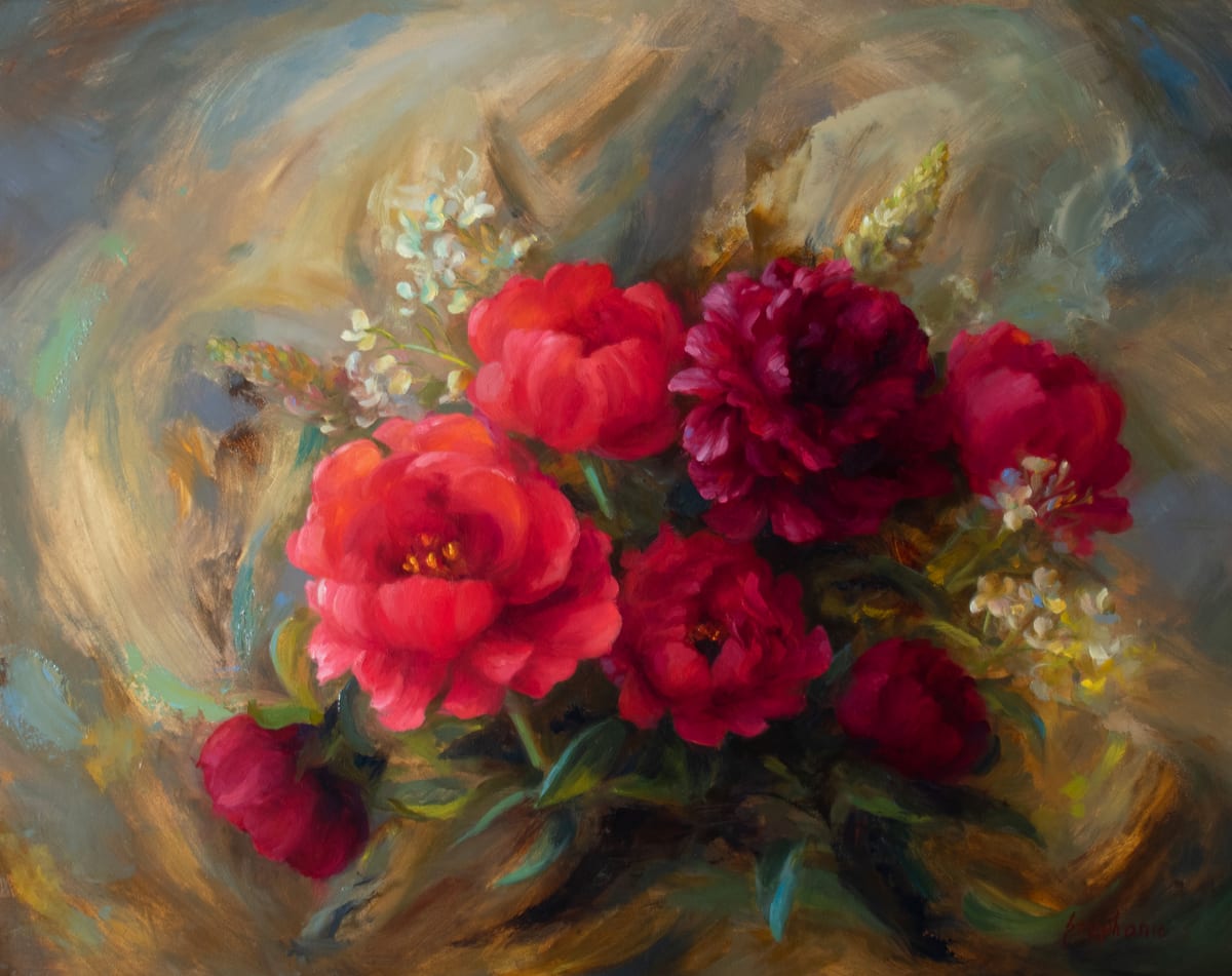 Blushing Peonies by Stephanie K. Johnson 